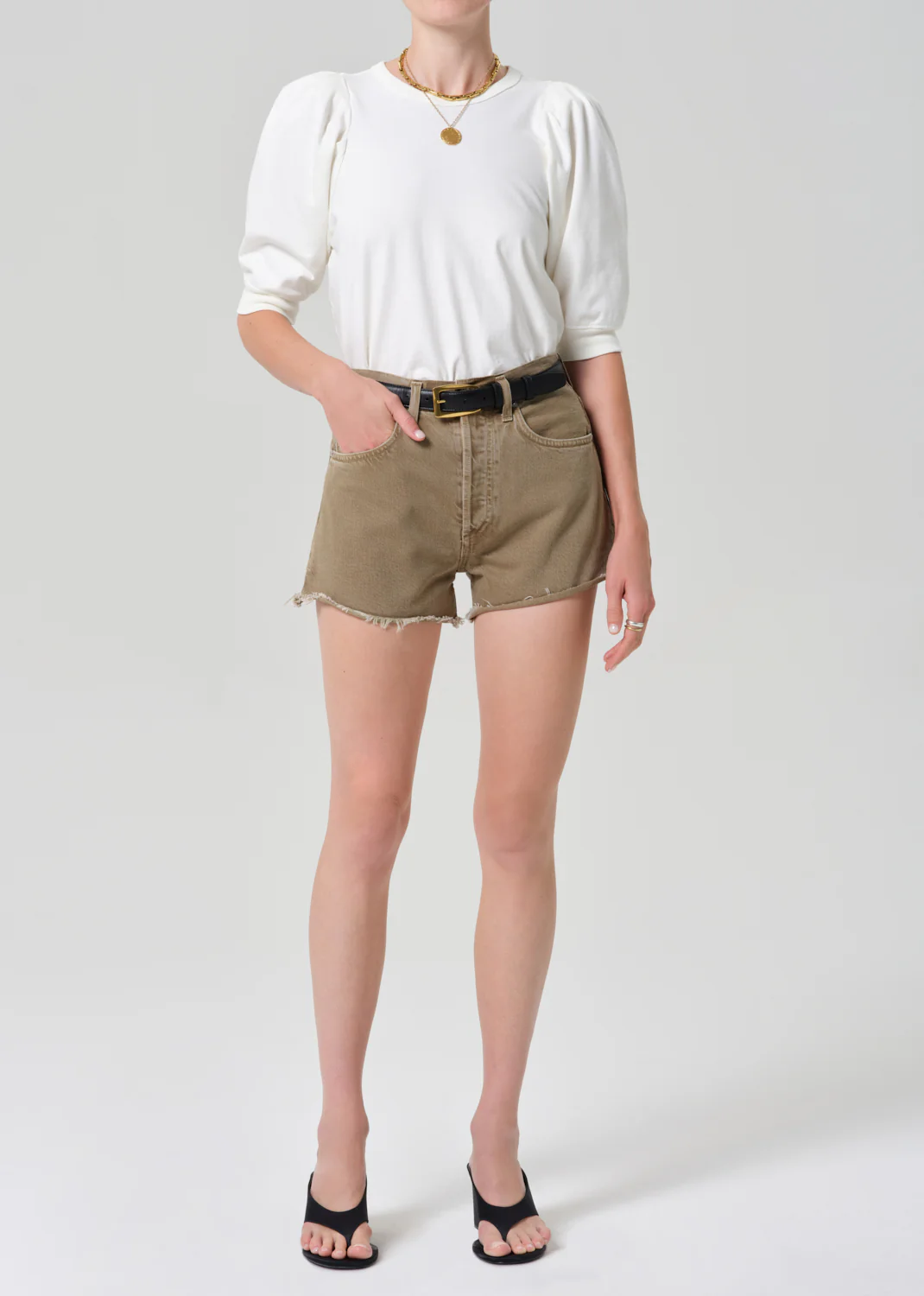 Pia Pleated Sleeve Tee in Pashmina - Image 5