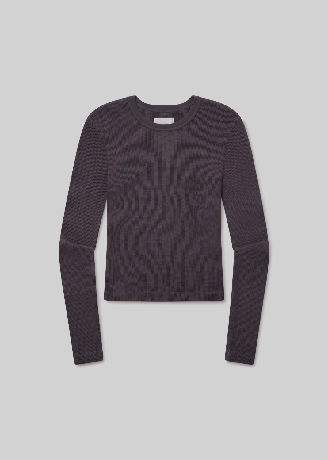 Pilar Waffle Crewneck in Charcoal - Image 7