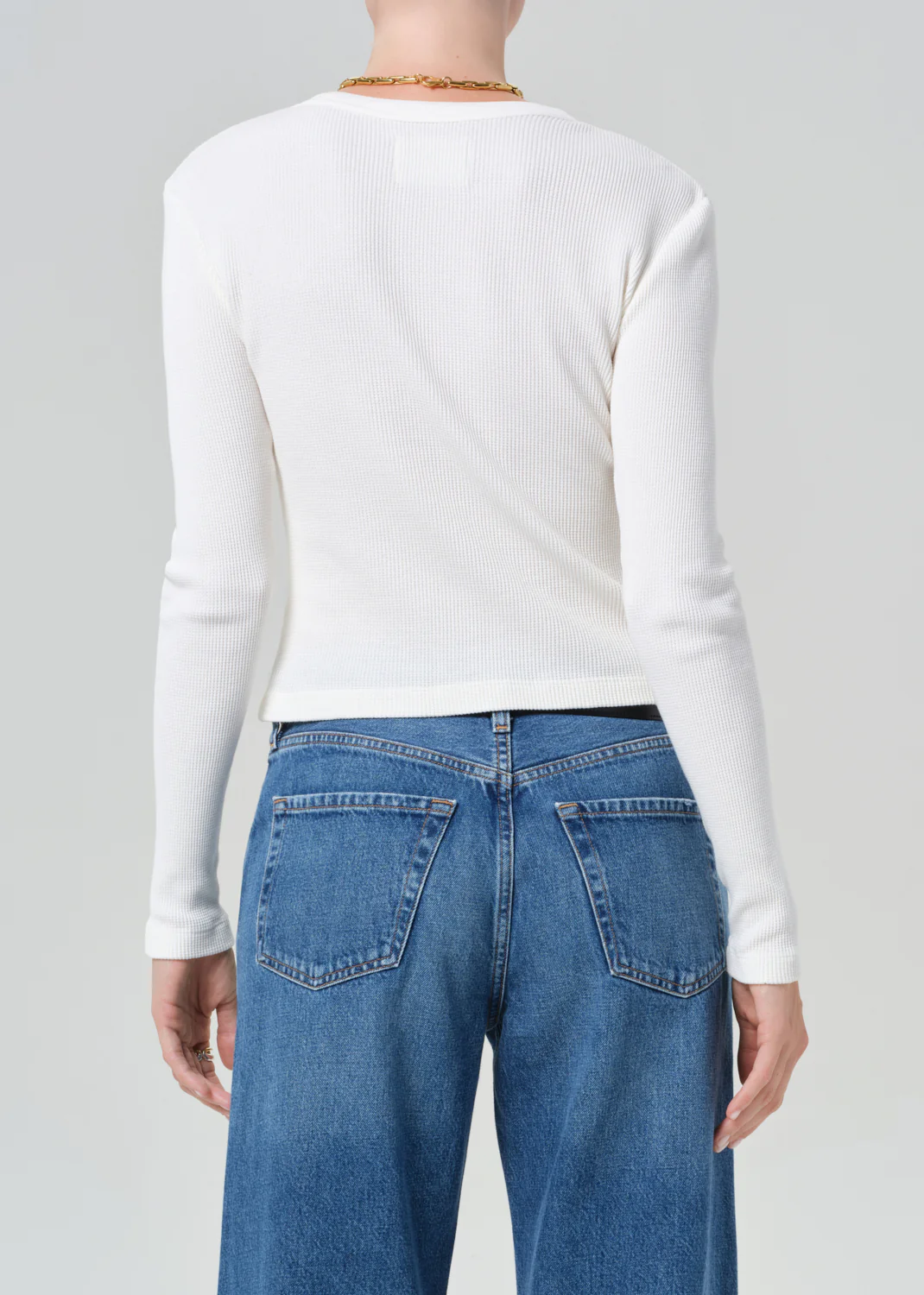 Pilar Waffle Crewneck in Pashmina - Image 2
