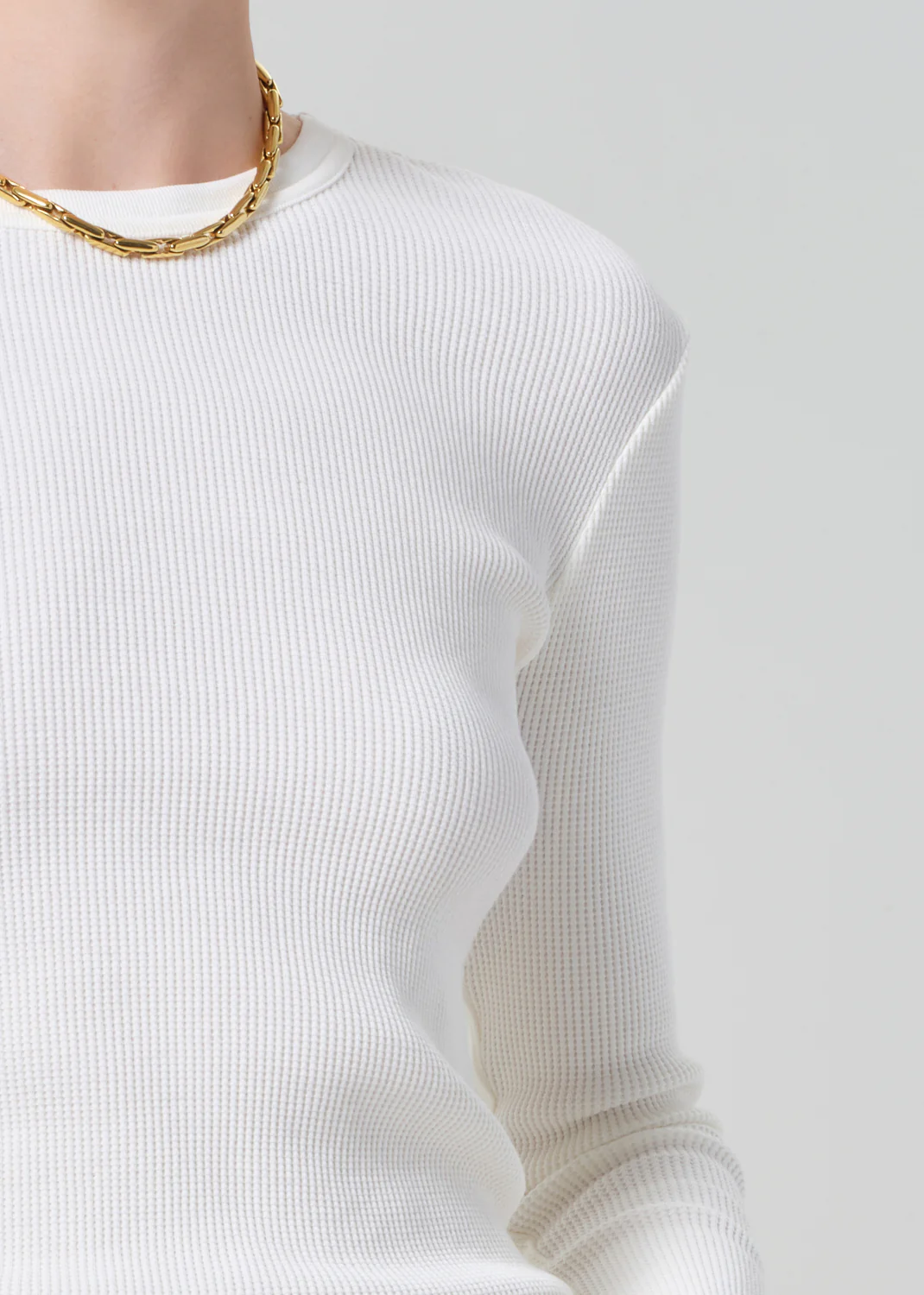 Pilar Waffle Crewneck in Pashmina - Image 4