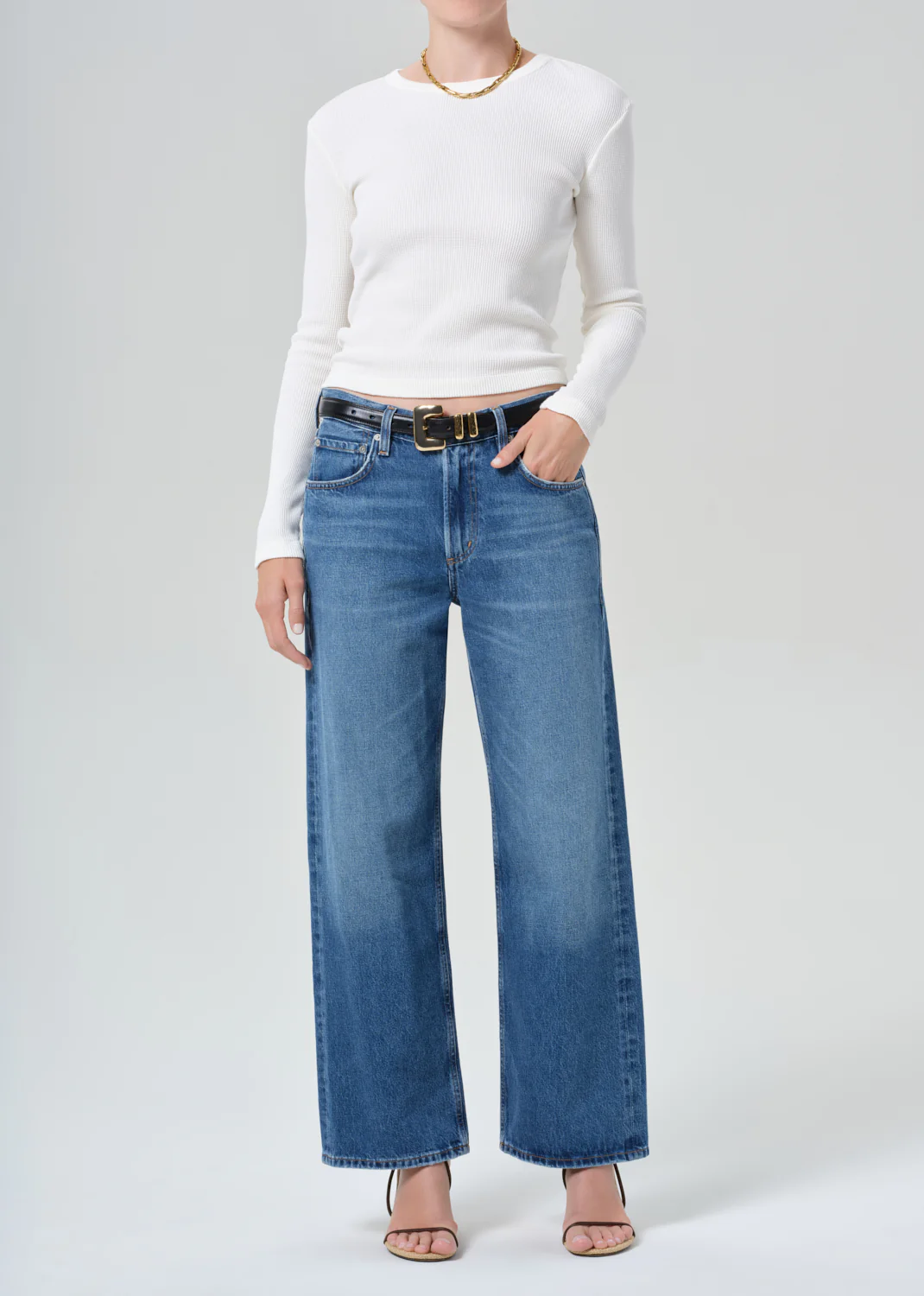 Pilar Waffle Crewneck in Pashmina - Image 5
