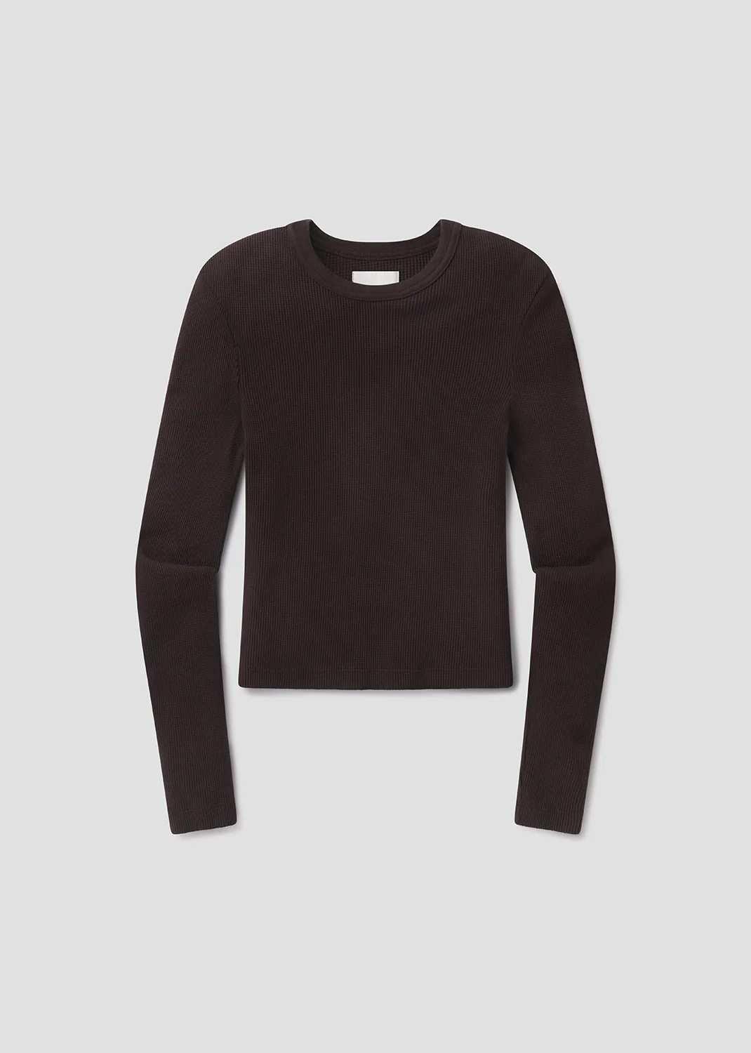 Pilar Waffle Crewneck in Chocolate - Image 6