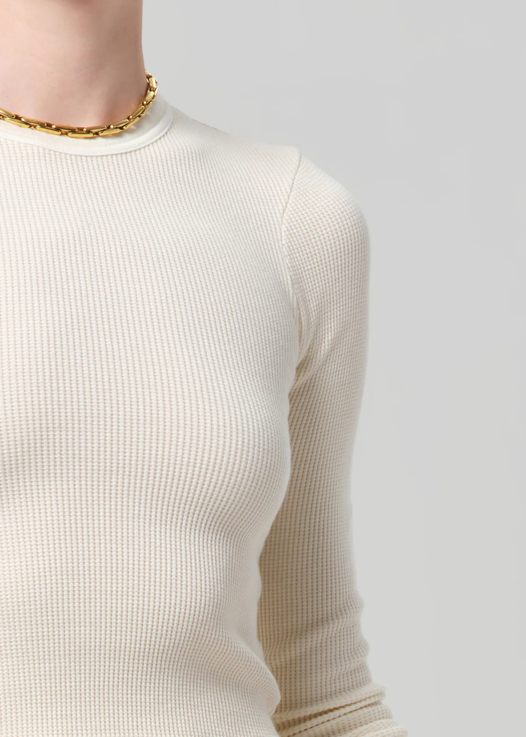 Pilar Waffle Crewneck in Dune - Image 4