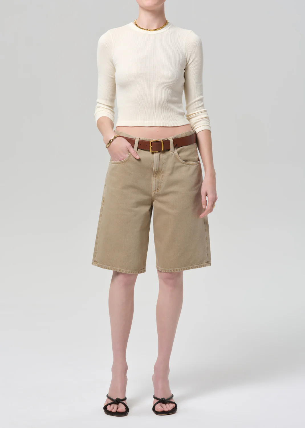 Pilar Waffle Crewneck in Dune - Image 5