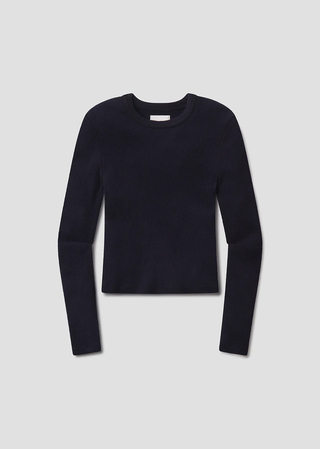 Pilar Waffle Crewneck in Navy - Image 6