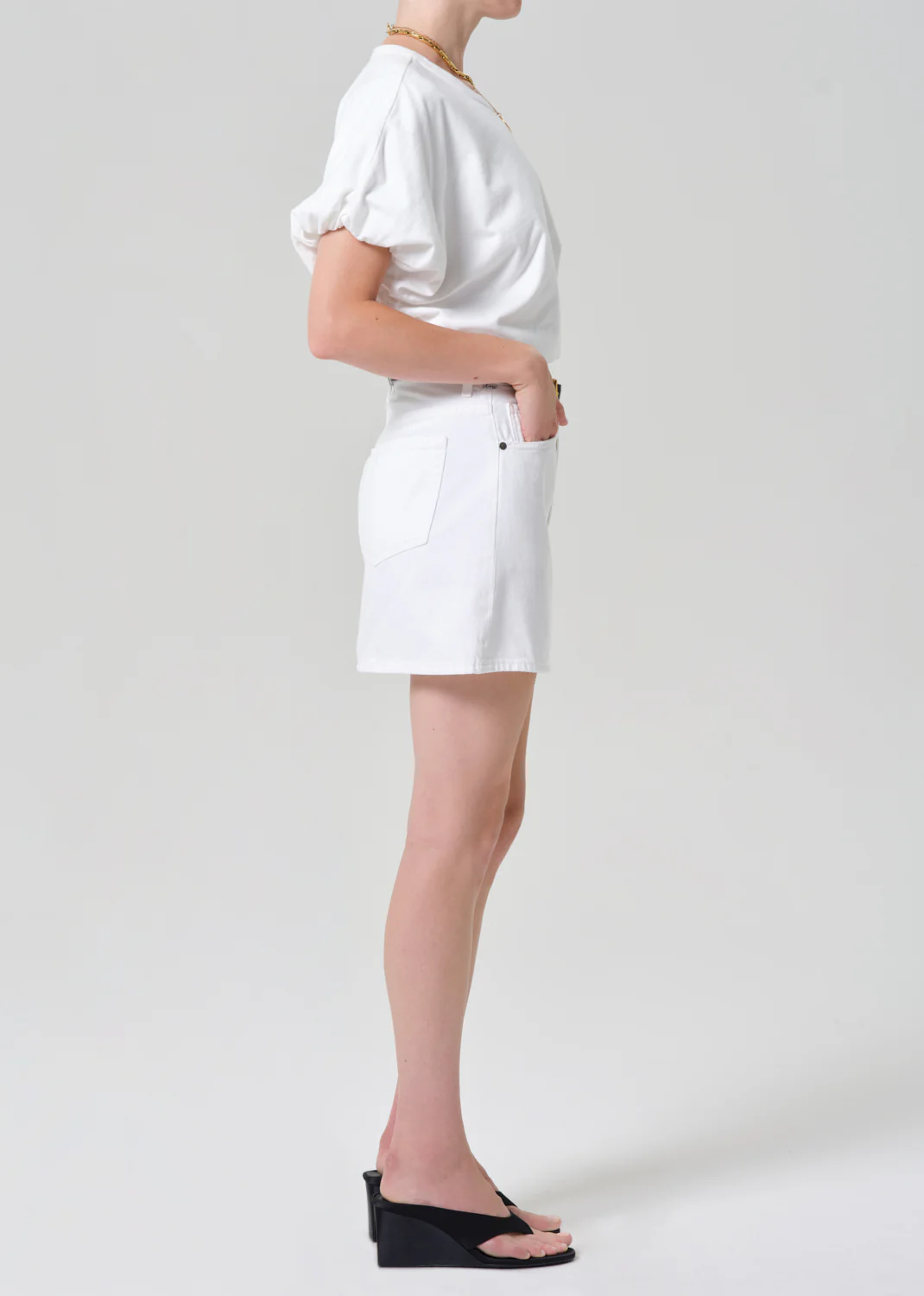 Ramona Mini Skirt in Soft White - Image 3