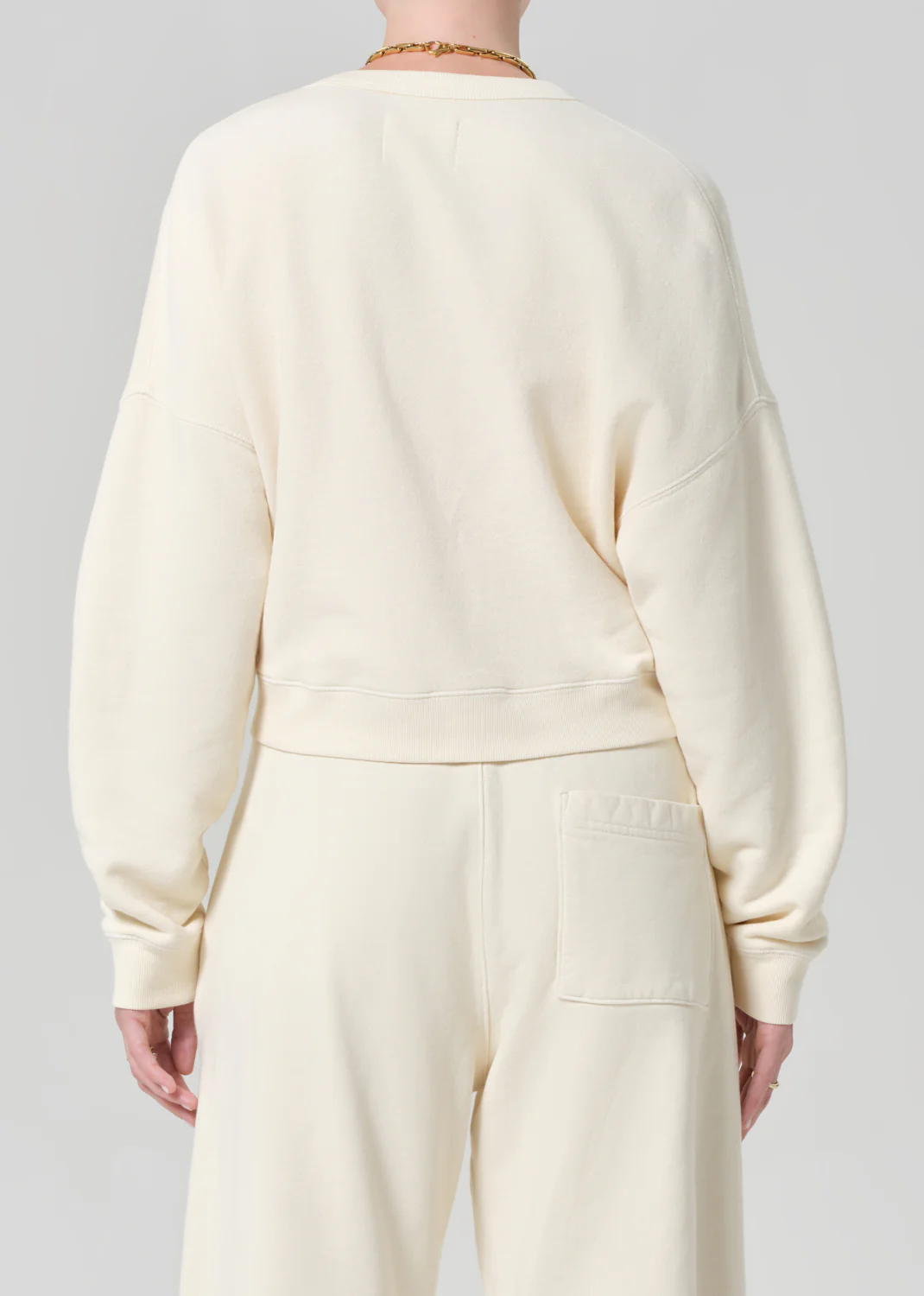 Rhomboid Henley in Cream - Image 2