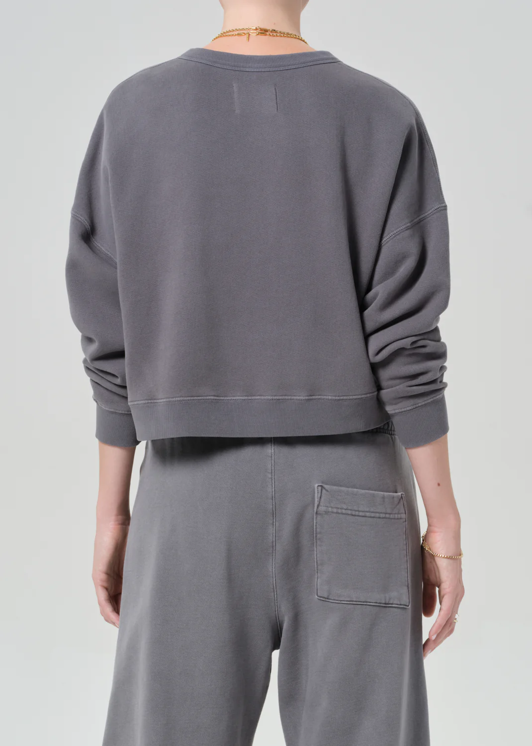 Rhomboid Henley in Dark Grey - Image 2