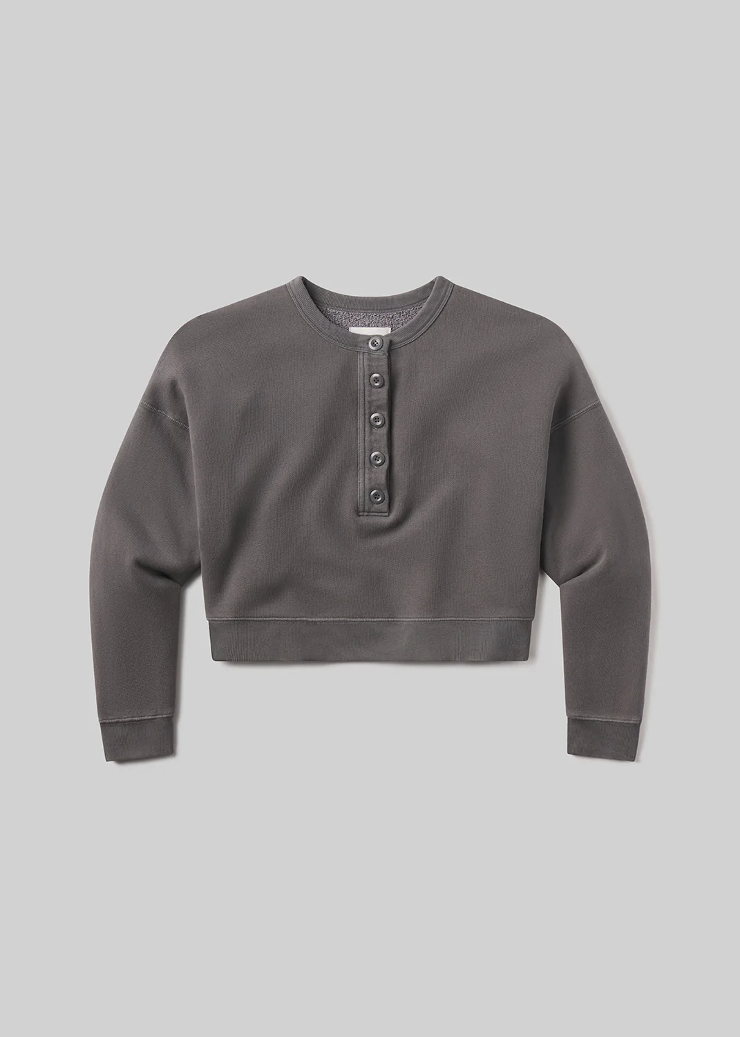 Rhomboid Henley in Dark Grey - Image 6