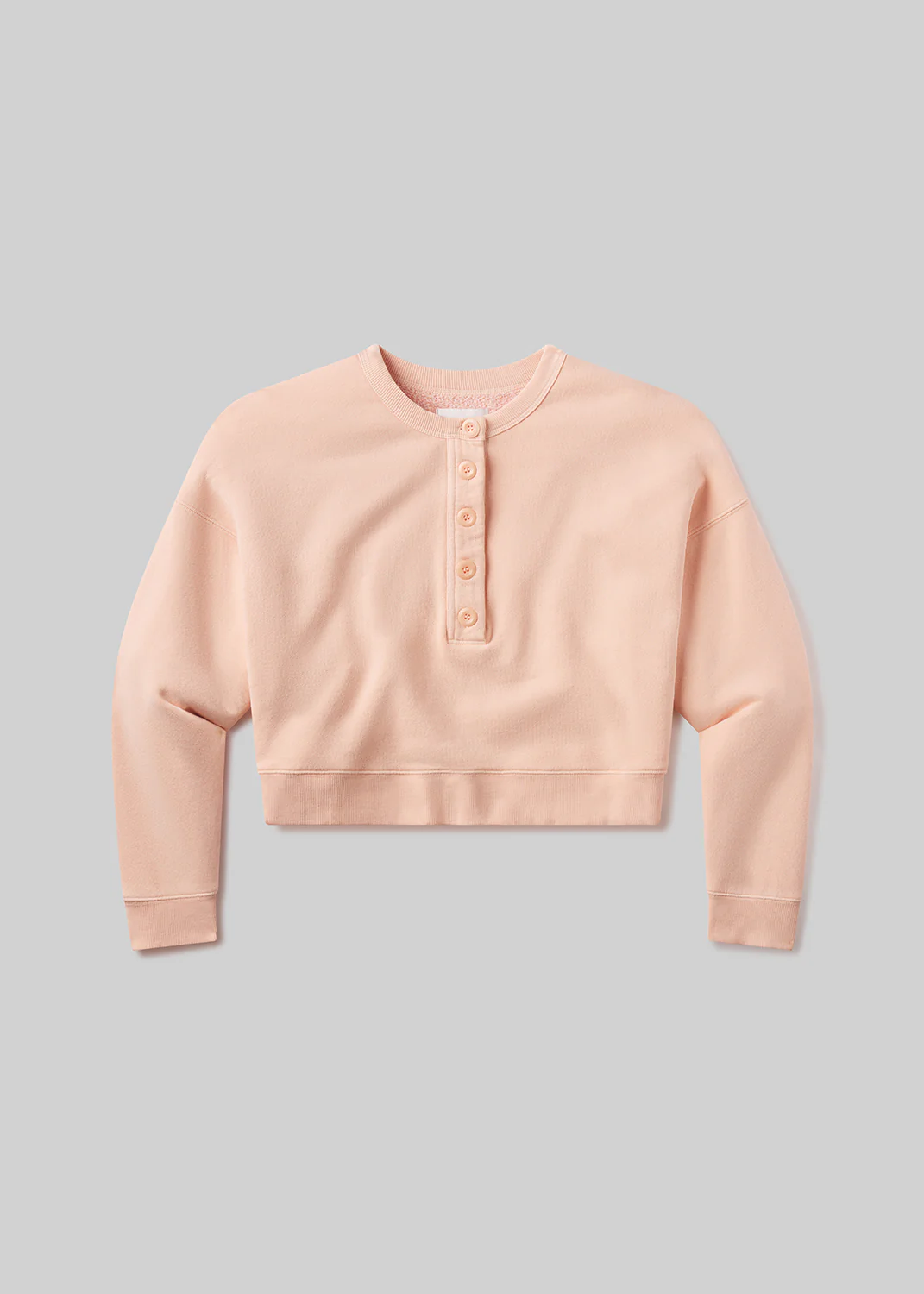 Rhomboid Henley in Melon Creme - Image 6