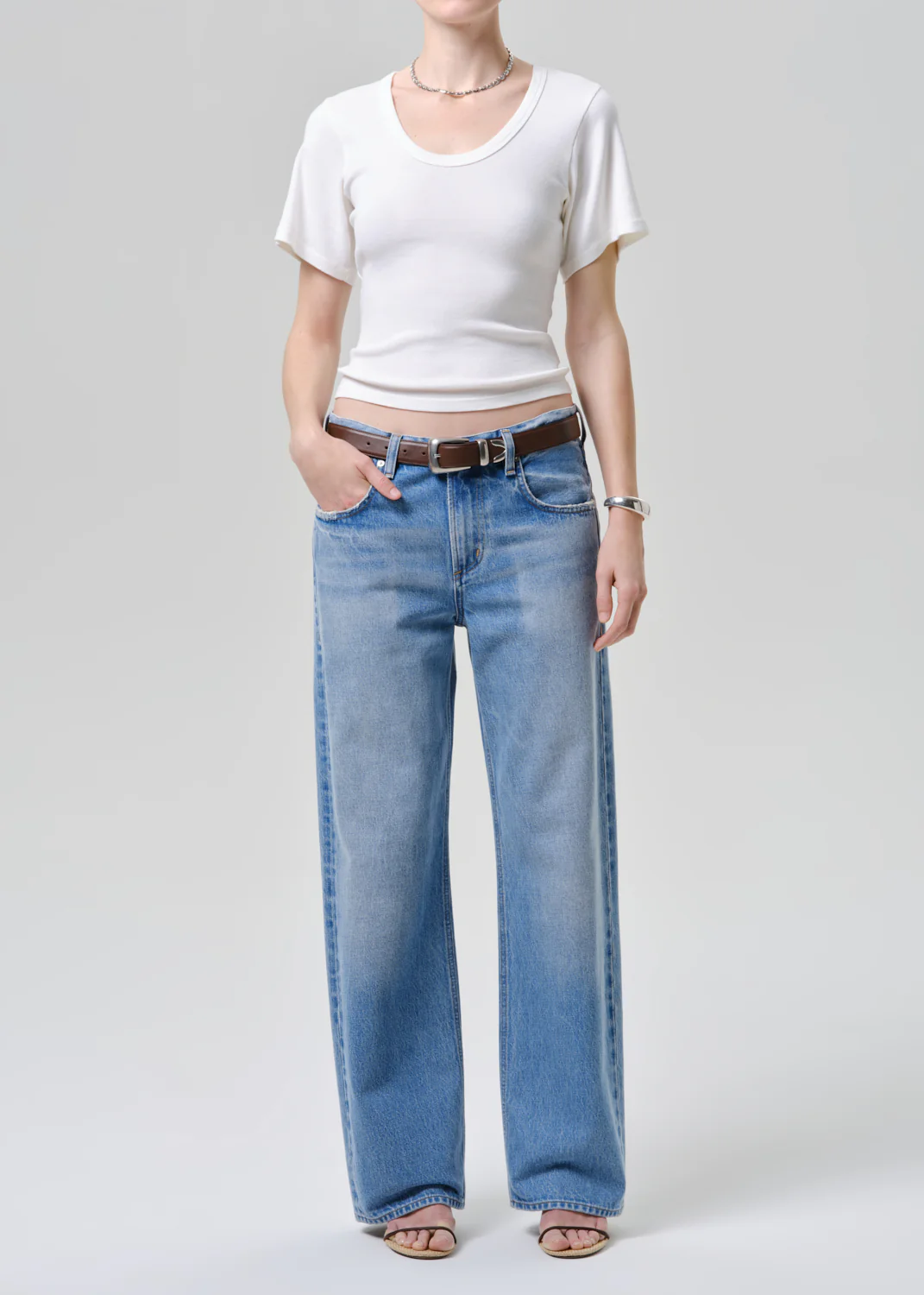 Rosalie U Neck Tee in Pashmina - Image 5