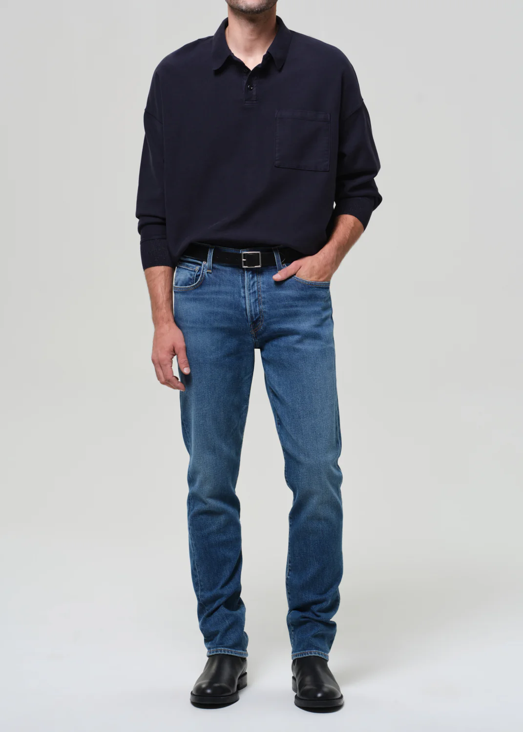 Rugby Polo in Navy - Image 7