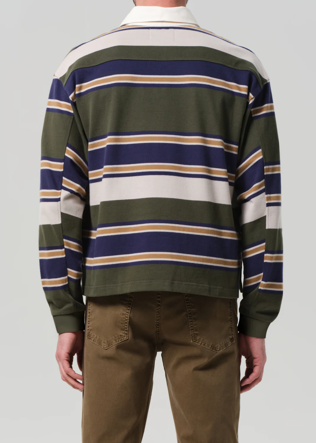 Rugby Shirt in Green Rugby Stripe - Image 3