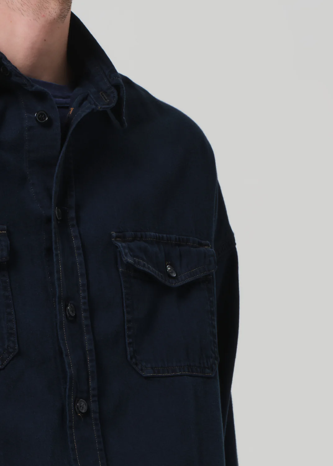 Shigoto Shirt in Dark Indigo - Image 5