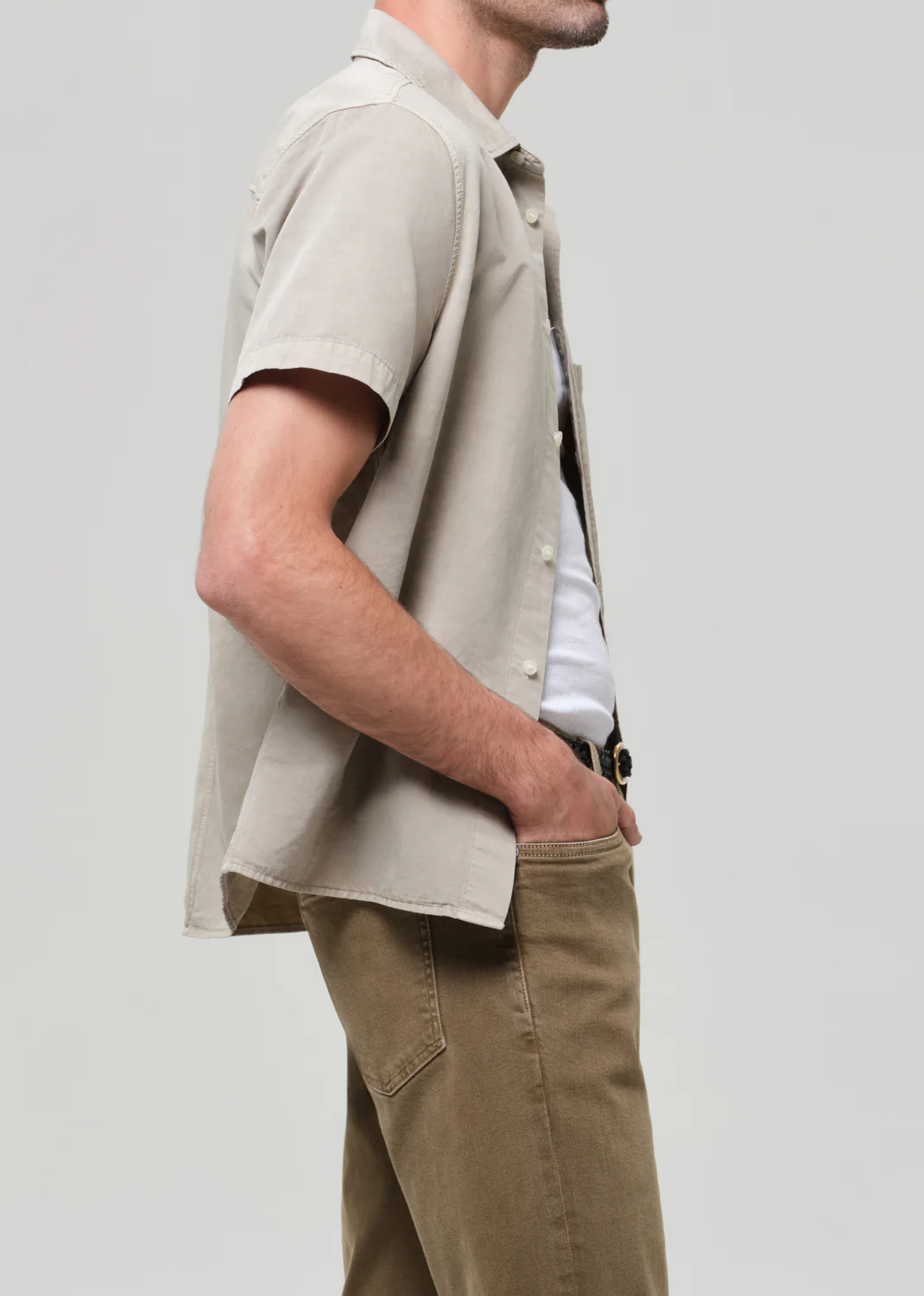 Short Sleeve Pocket Cairo Shirt in Burnished Quartz - Image 4