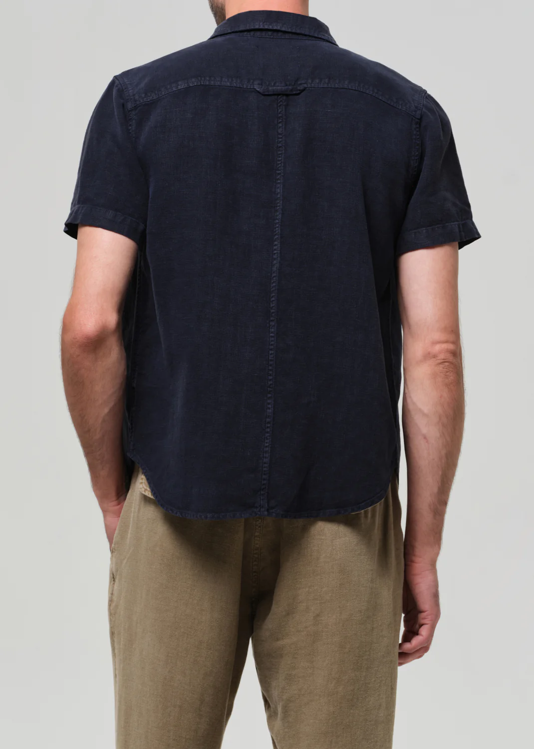 Short Sleeve Pocket Cairo Shirt in Navy - Image 3
