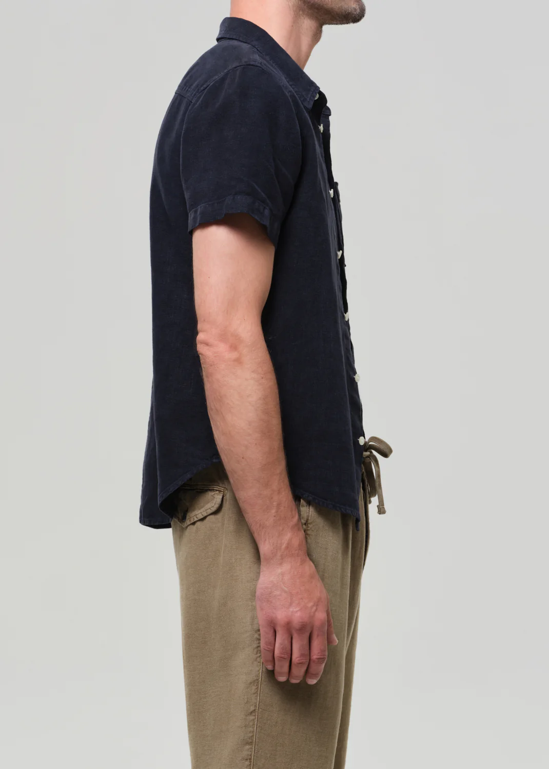 Short Sleeve Pocket Cairo Shirt in Navy - Image 4