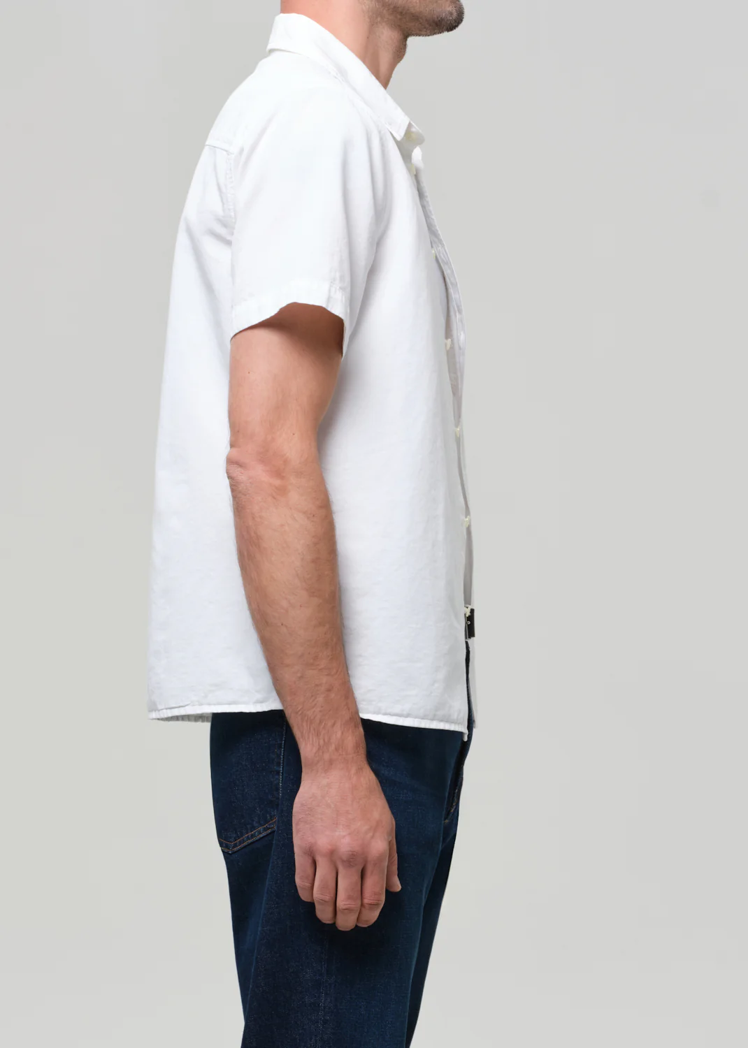 Short Sleeve Pocket Cairo Shirt in Soft White - Image 5
