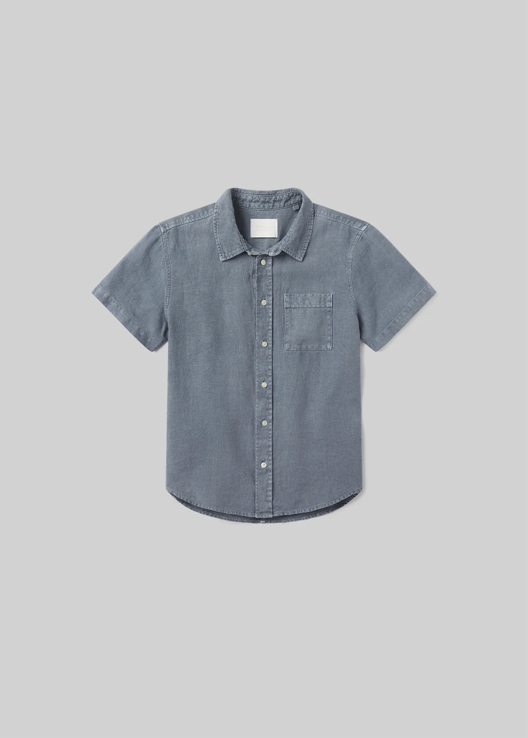 Short Sleeve Pocket Cairo Shirt in Stone Blue - Image 2