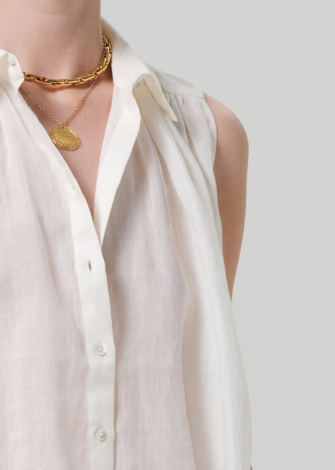 Sleeveless Ambrose Top in Vanilla - Image 4