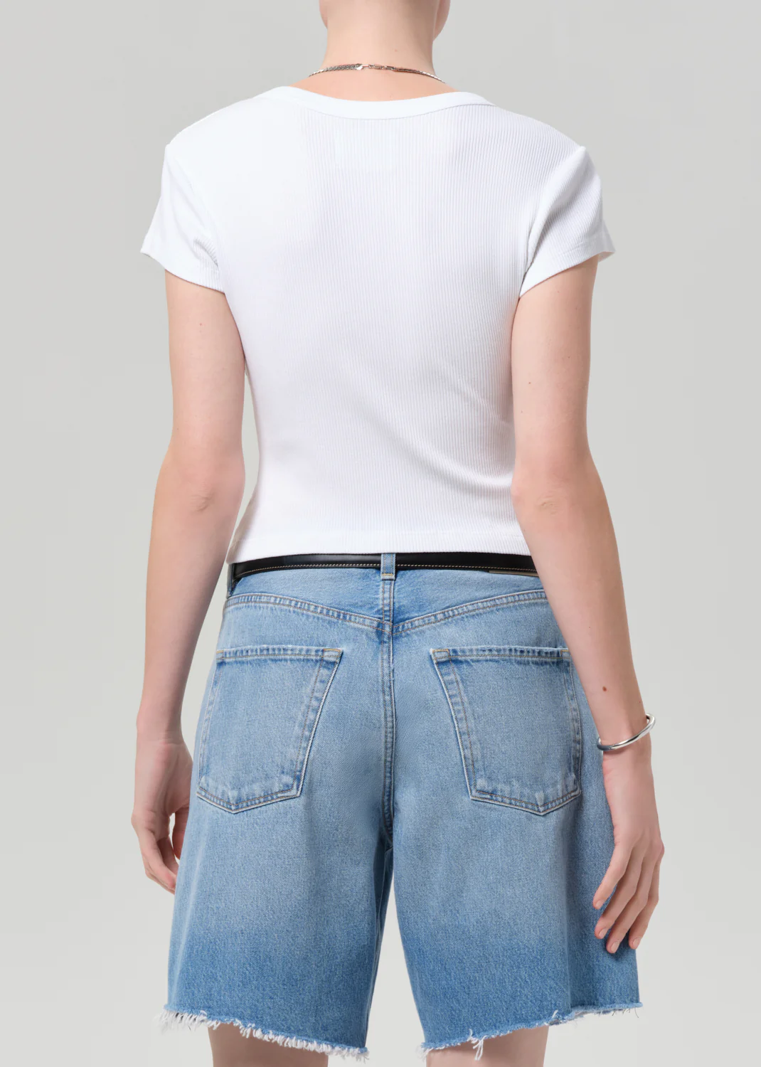 Tabi Short Sleeve Cardigan in White - Image 2