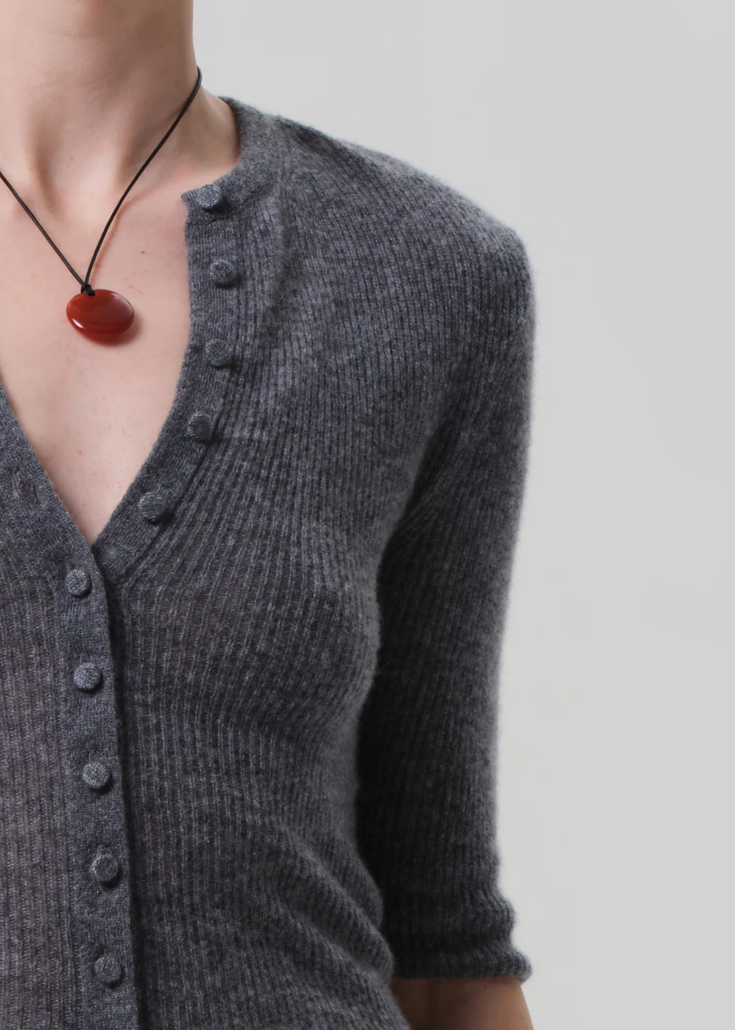 Tabitha Cardigan in Charcoal Heather - Image 4