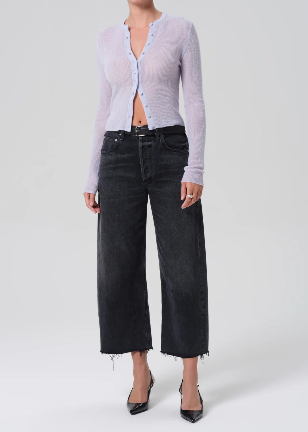 Tabitha Long Sleeve Cardigan in Pale Blue - Image 5