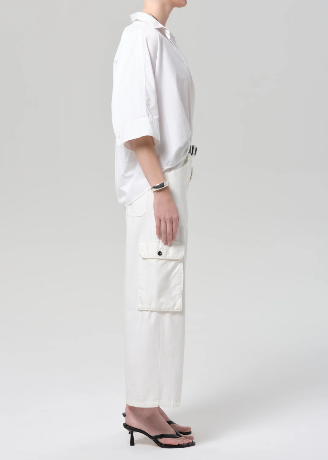 Thassos Twisted Seam Utility Pant in Pashmina - Image 3