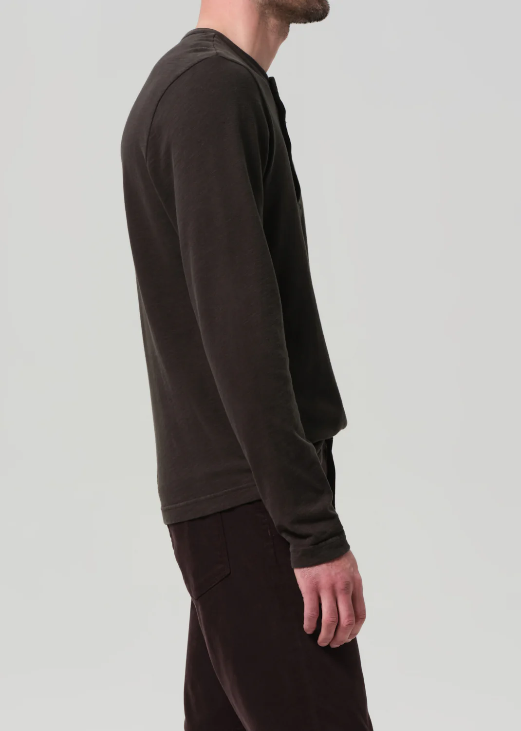 Three Button Henley in Forest - Image 4
