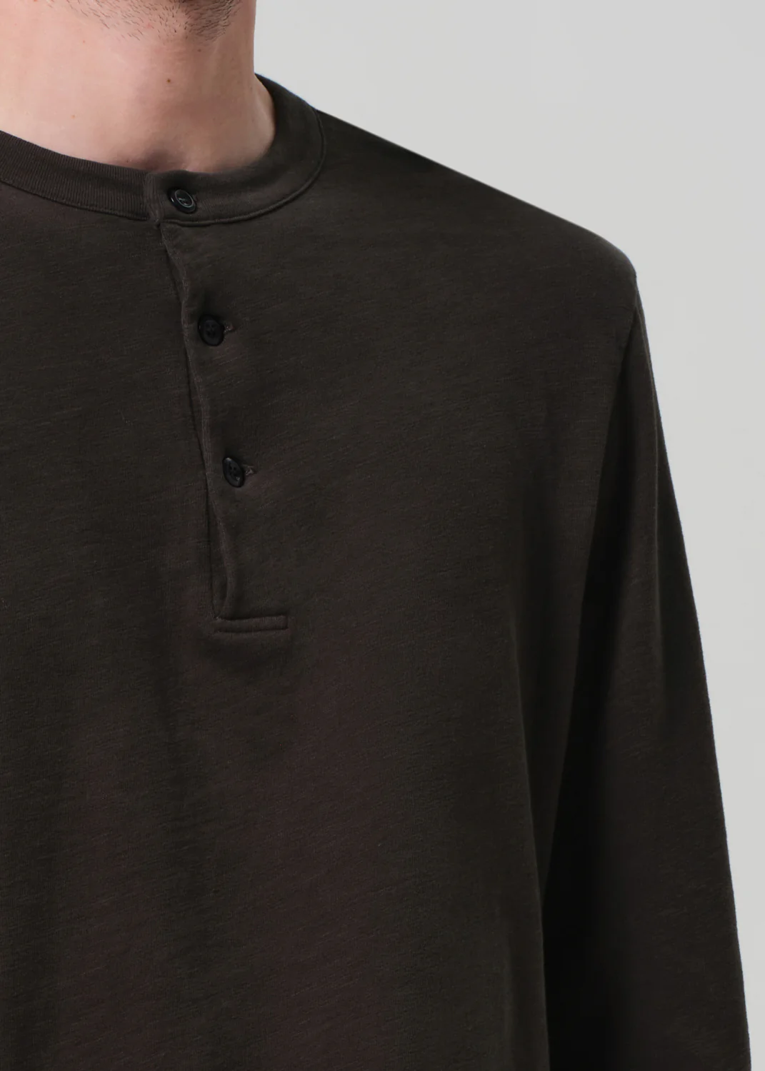 Three Button Henley in Forest - Image 5