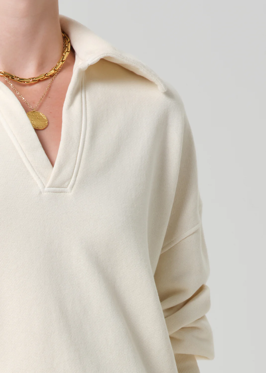 Trapeze Pullover in Cream - Image 4