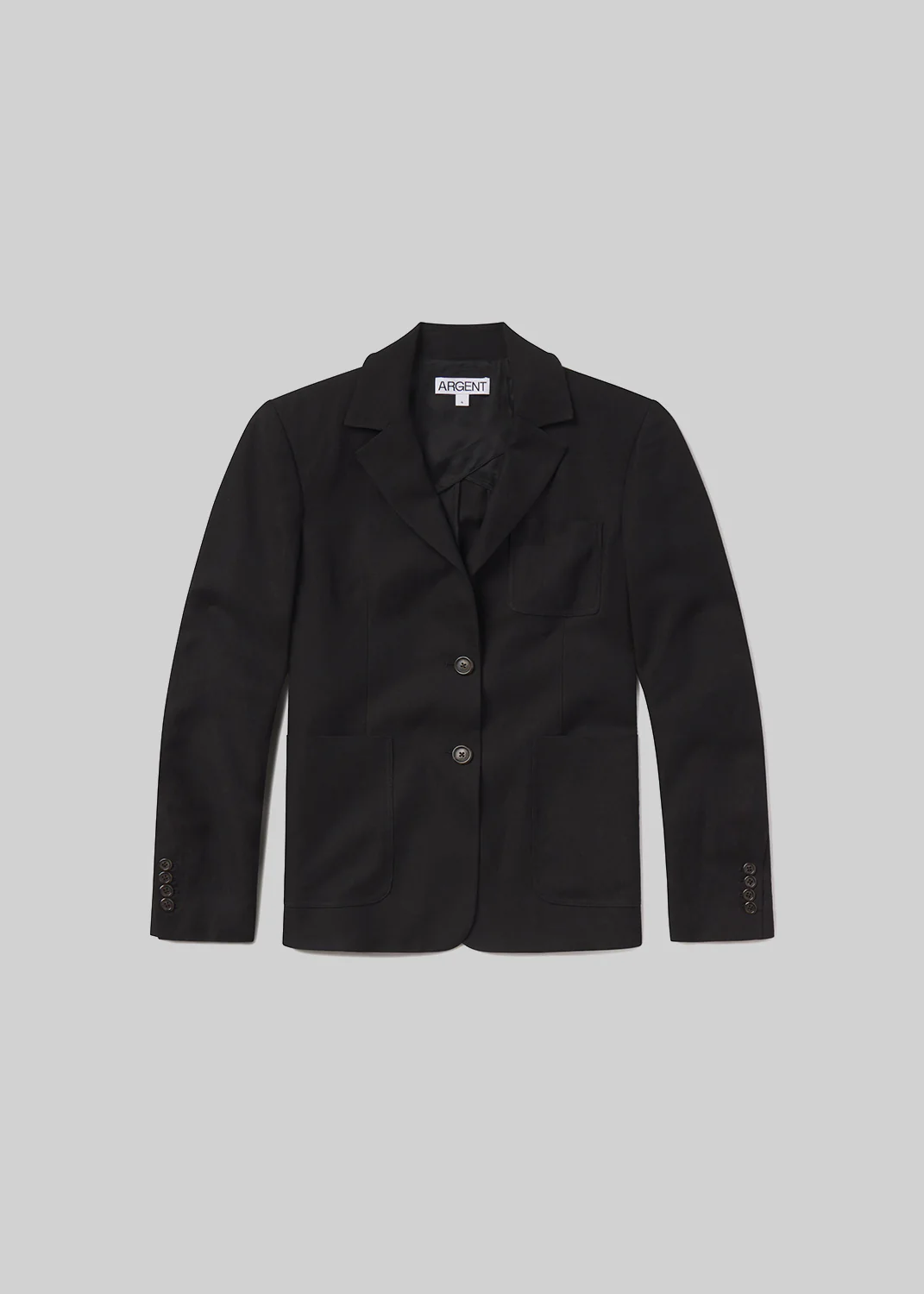 Unlined Weekend Blazer Linen Twill in Black - Image 6