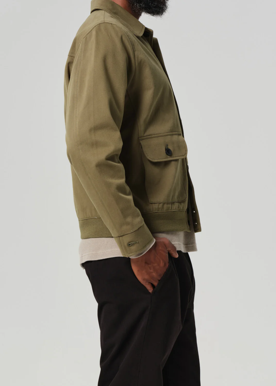 Utility Jacket in Army Green - Image 4