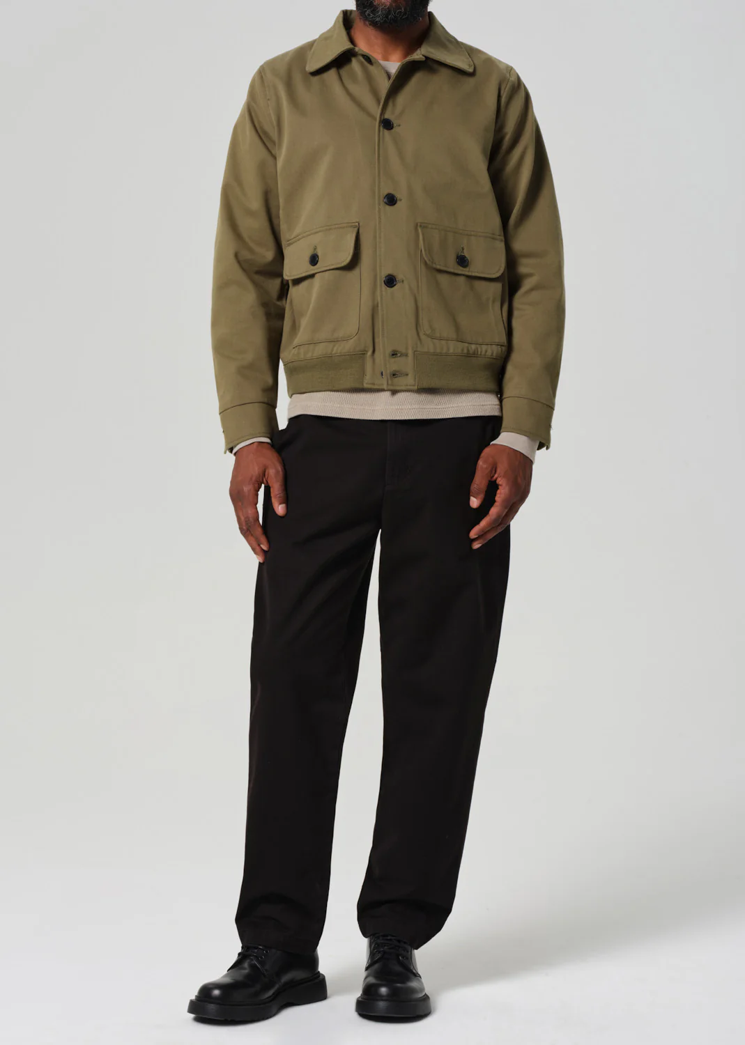 Utility Jacket in Army Green - Image 6