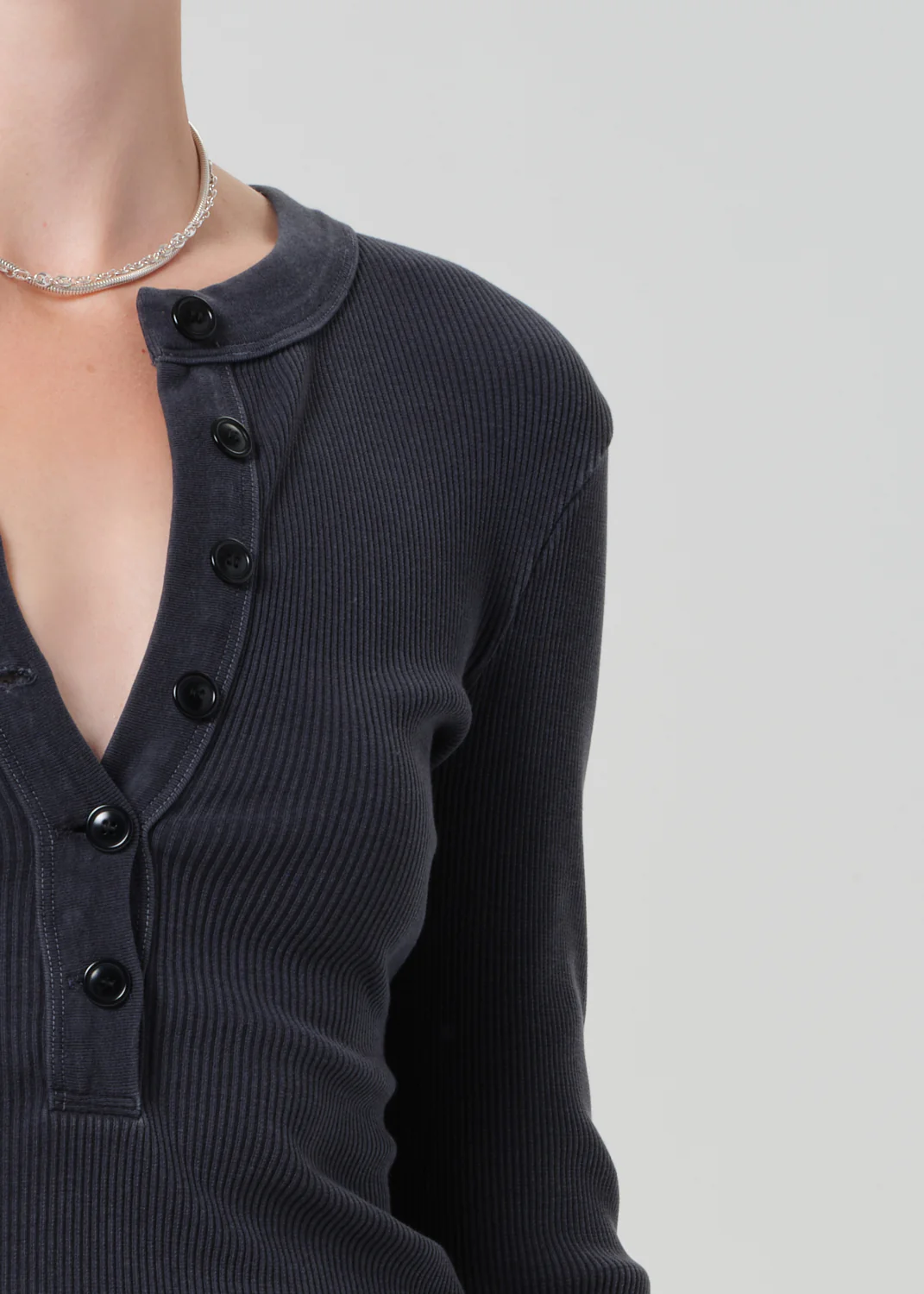 Varra Henley in Charcoal Mineral - Image 4