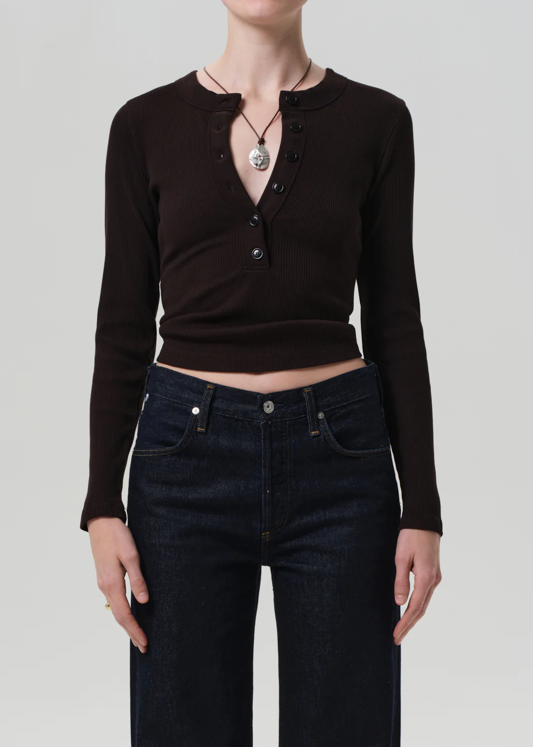 Varra Henley in Chocolate