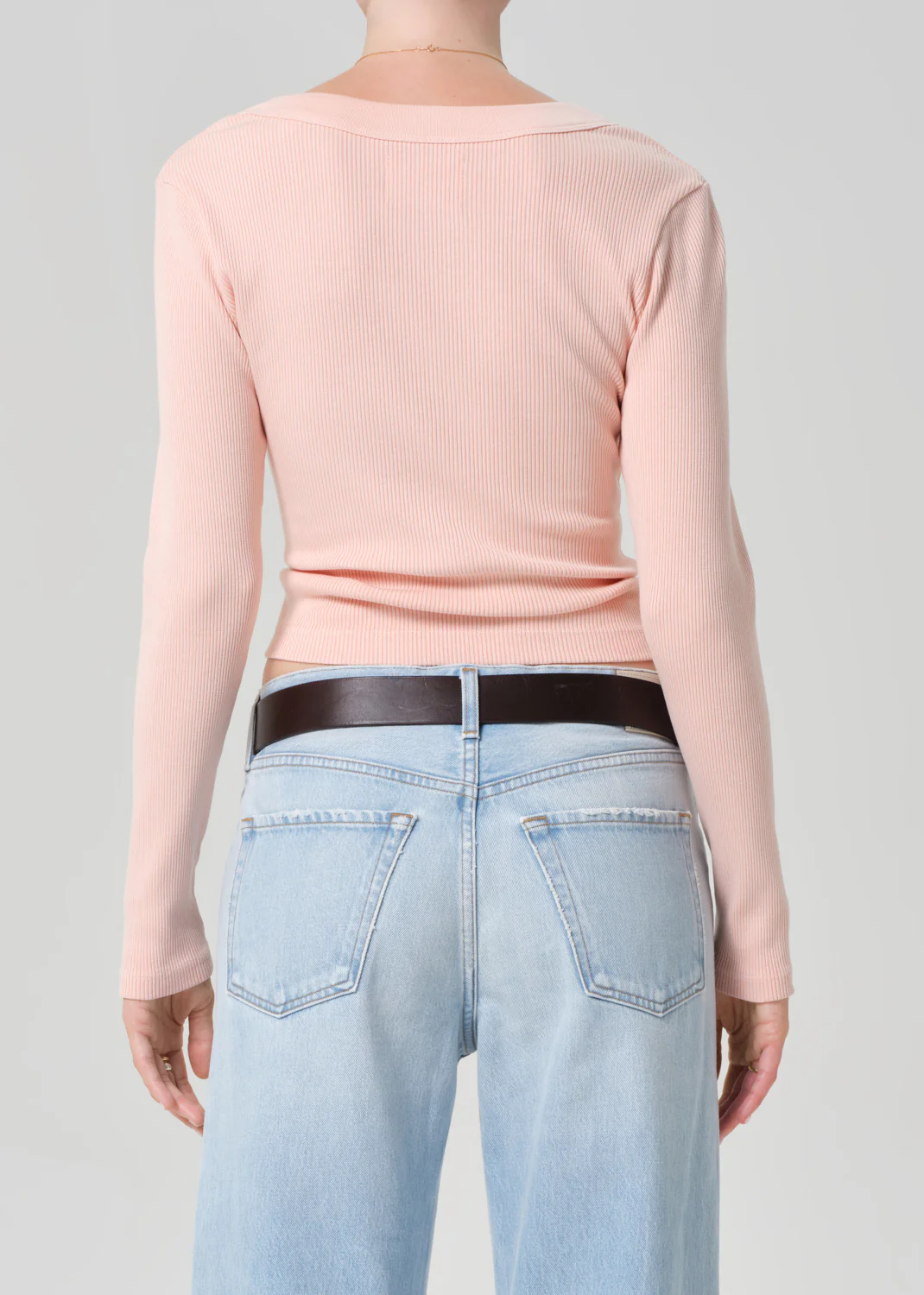 Varra Henley in Melon Creme - Image 2