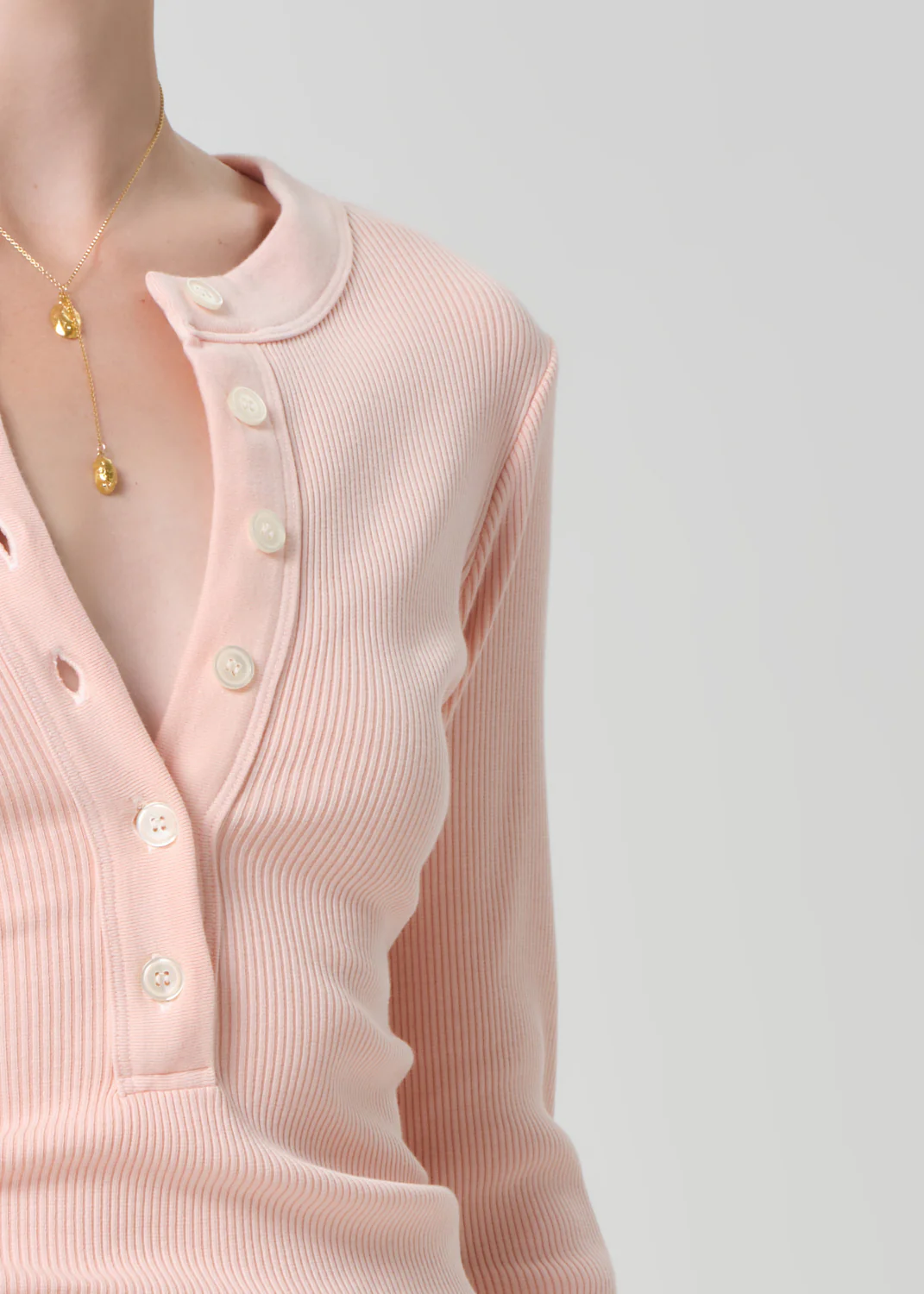 Varra Henley in Melon Creme - Image 4