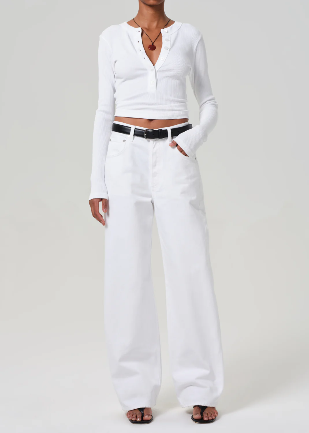 Varra Henley in White - Image 5