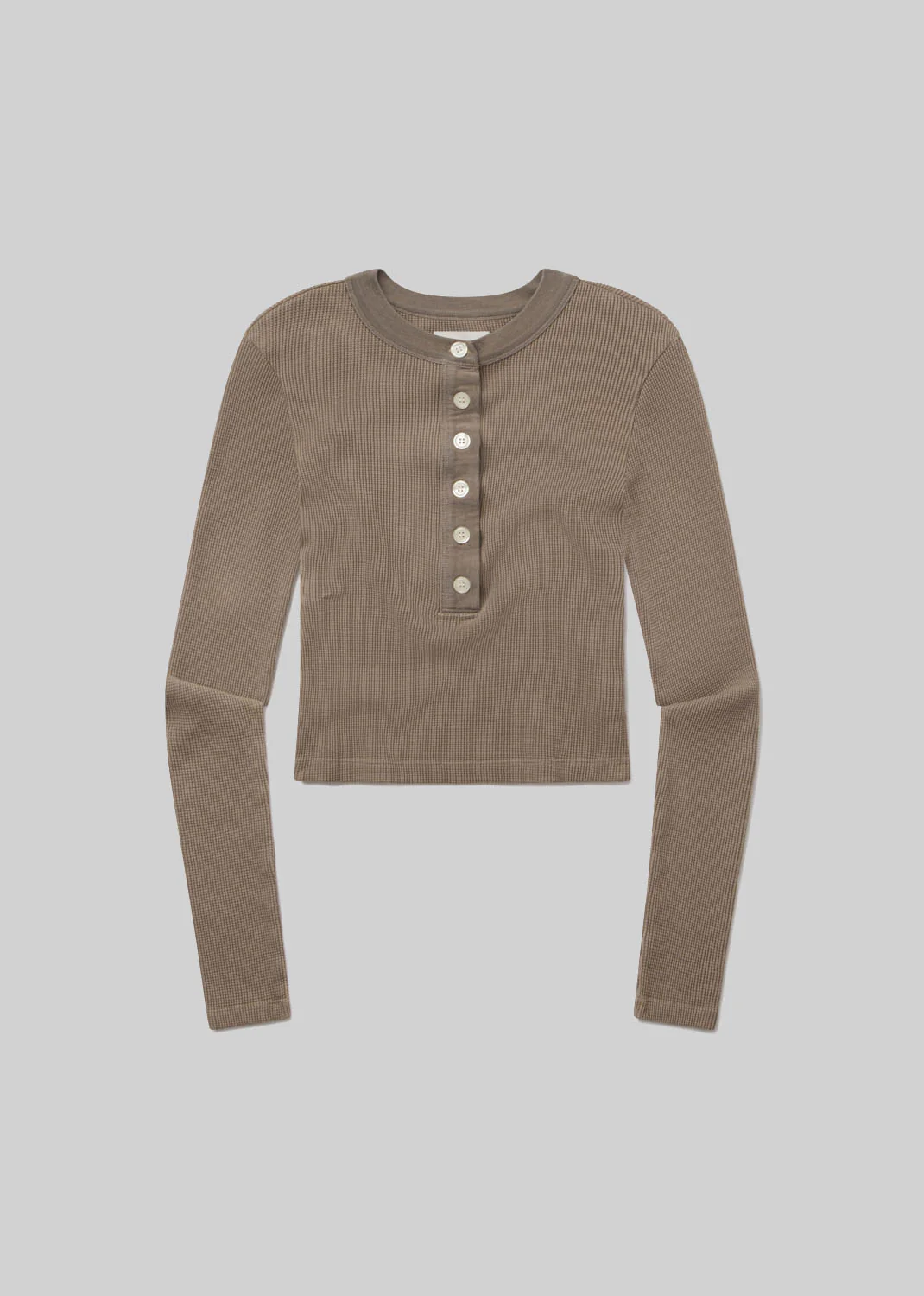 Varra Waffle Henley in Bezal - Image 6
