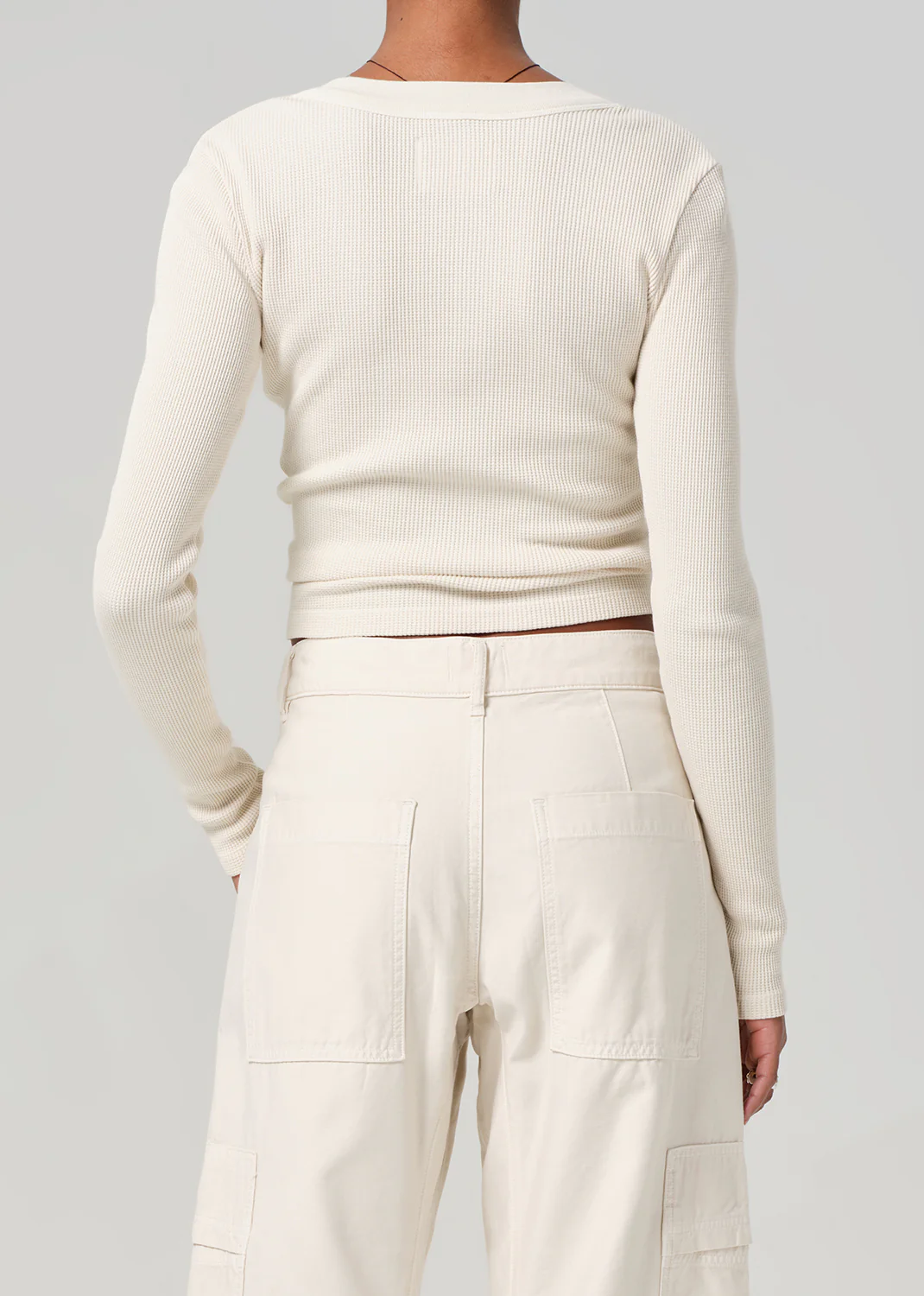 Varra Waffle Henley in Pashmina - Image 2