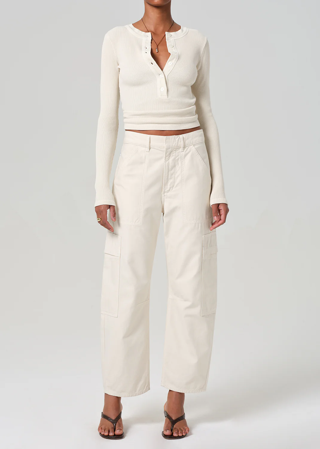 Varra Waffle Henley in Pashmina - Image 5
