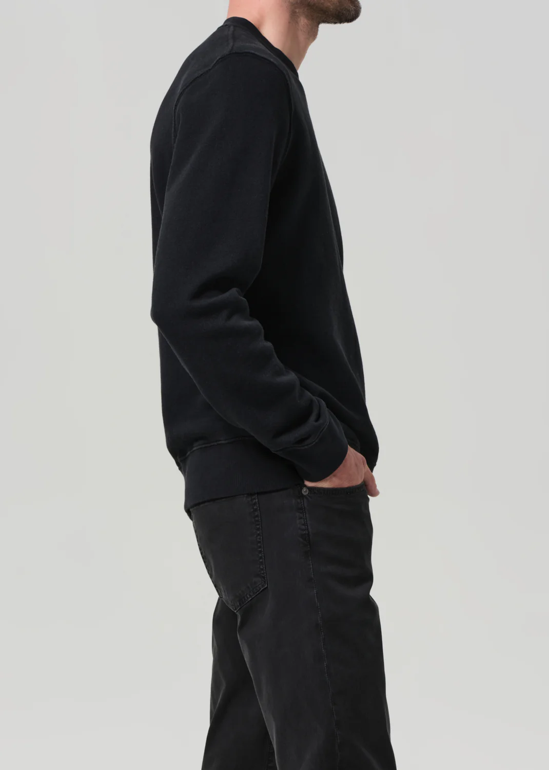 Vintage Crewneck Sweatshirt in Washed Black - Image 5