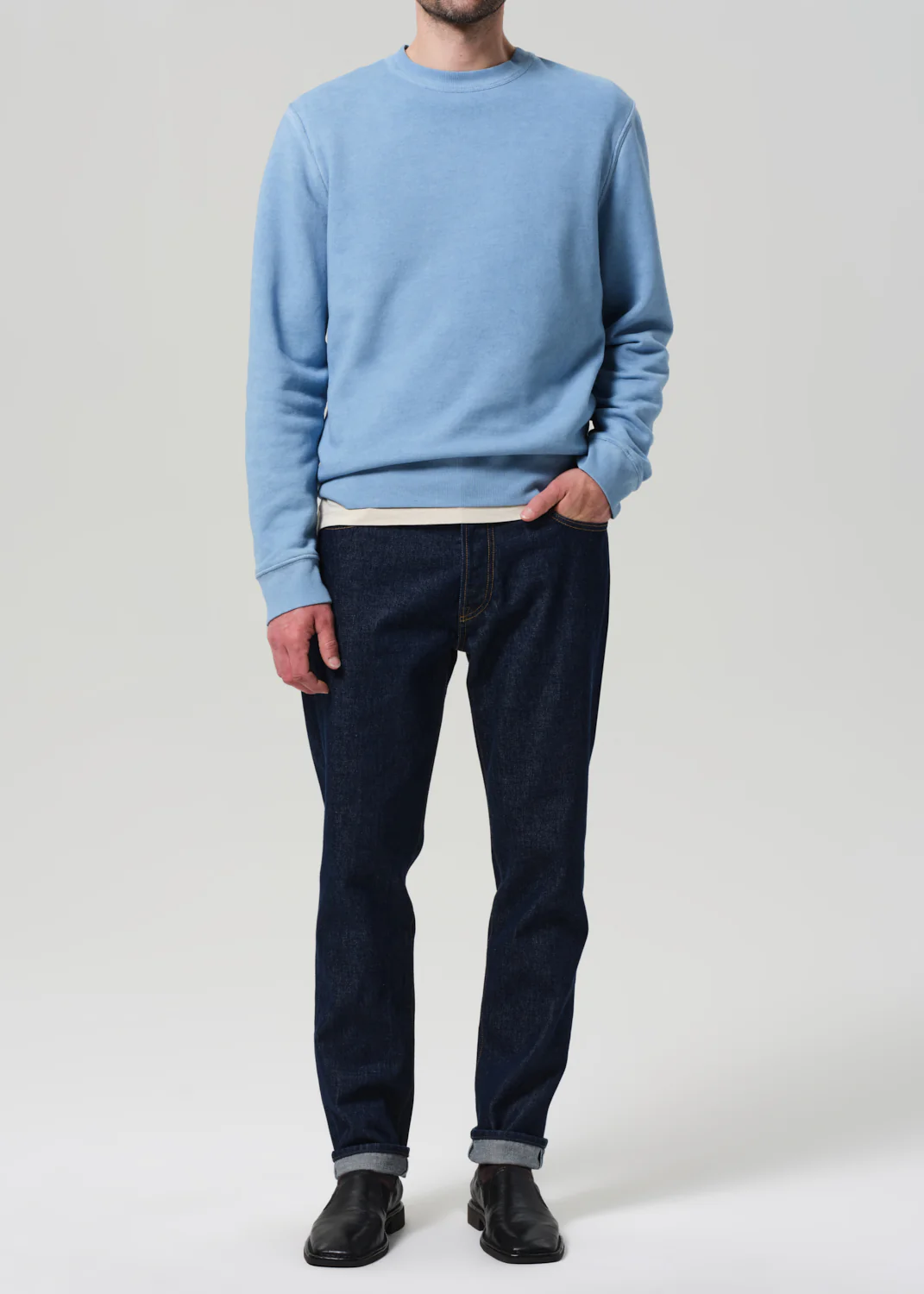 Vintage Crewneck Sweatshirt in Light Indigo - Image 6
