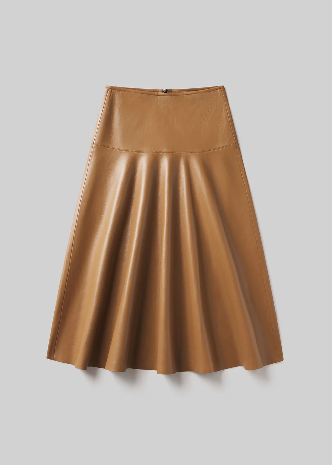 Vita Maxi Recycled Leather Skirt in Pale Toffee - Image 7