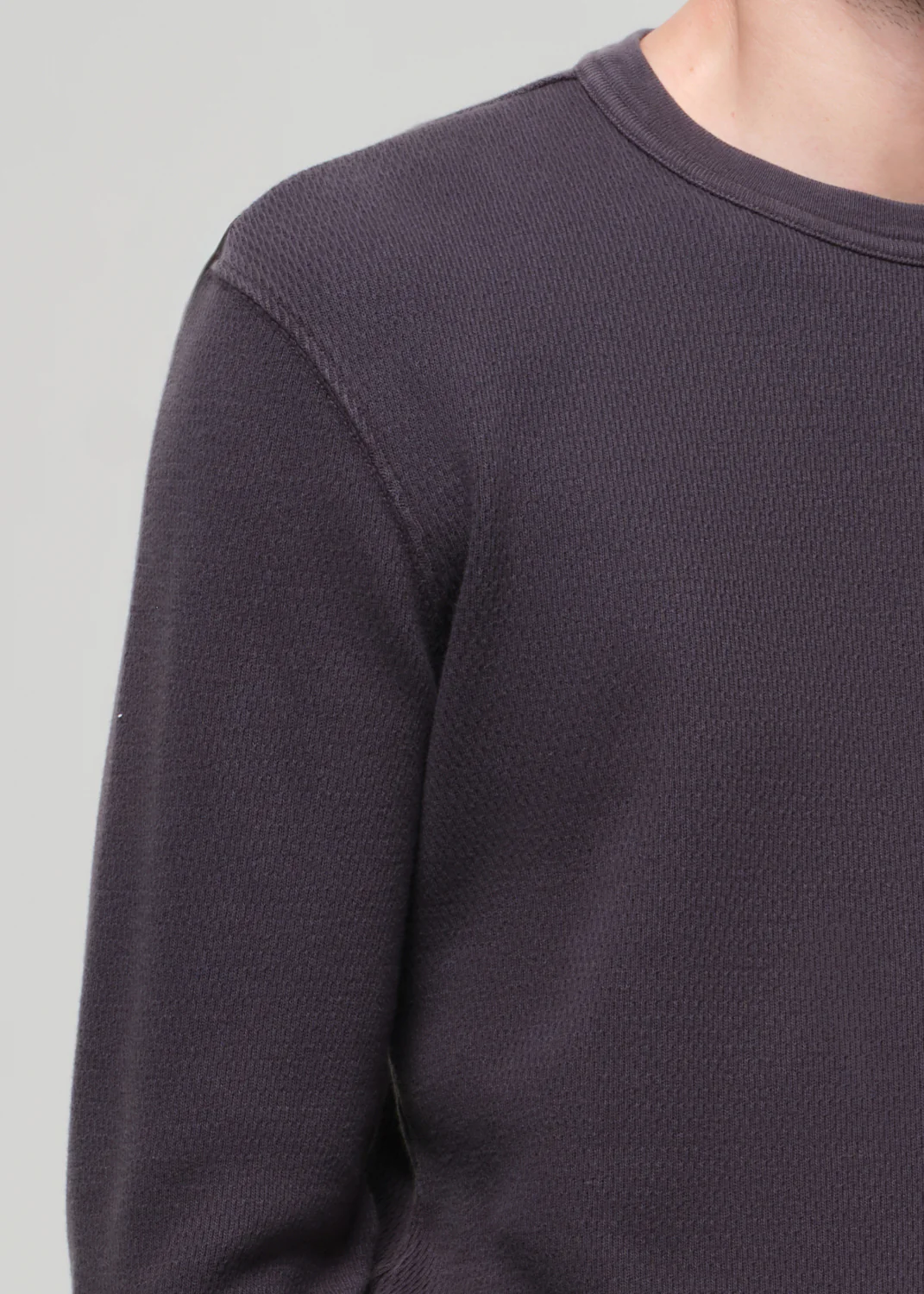 Waffle Crewneck in Charred Cedar - Image 6