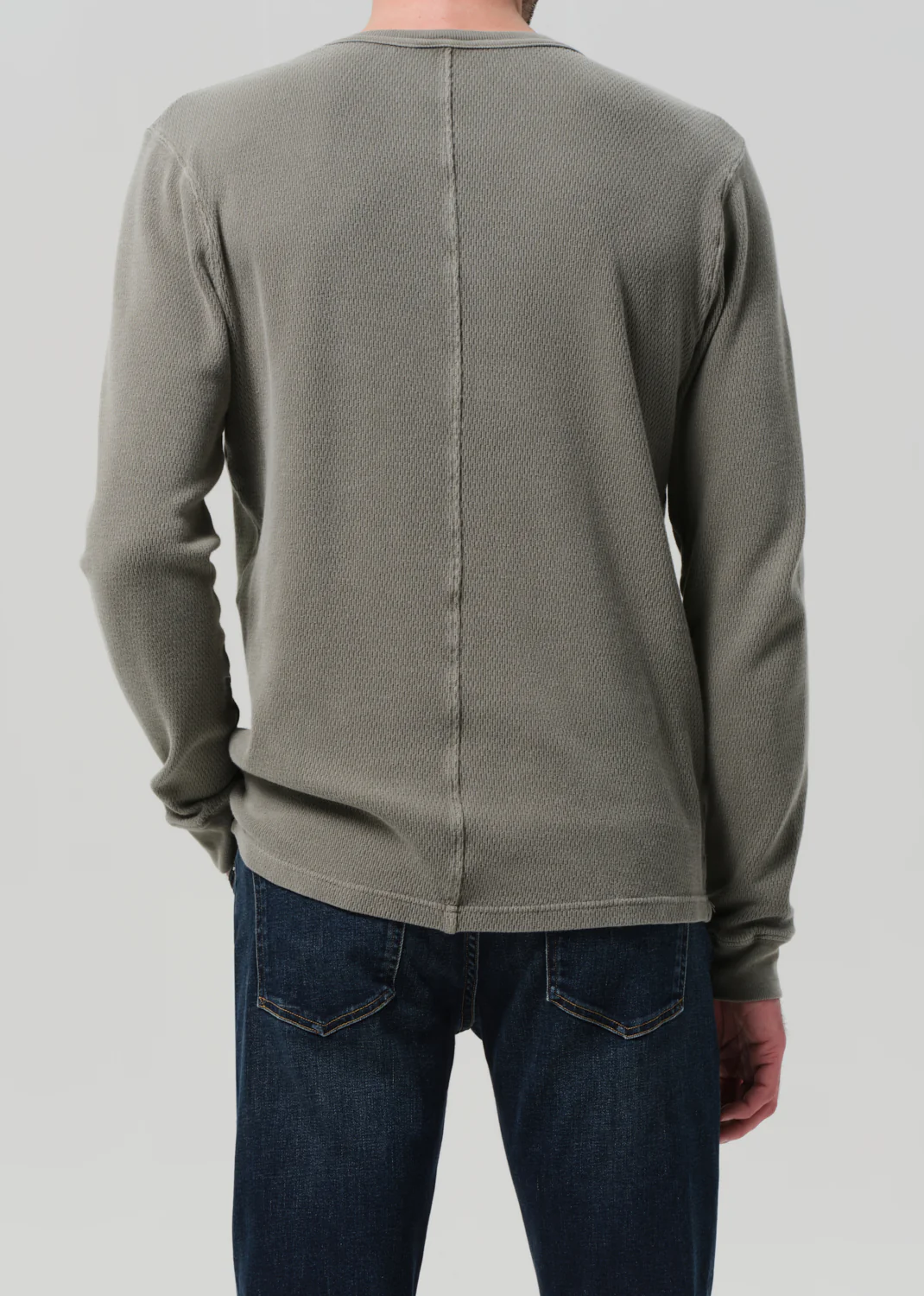 Waffle Crewneck in Fatigue - Image 3