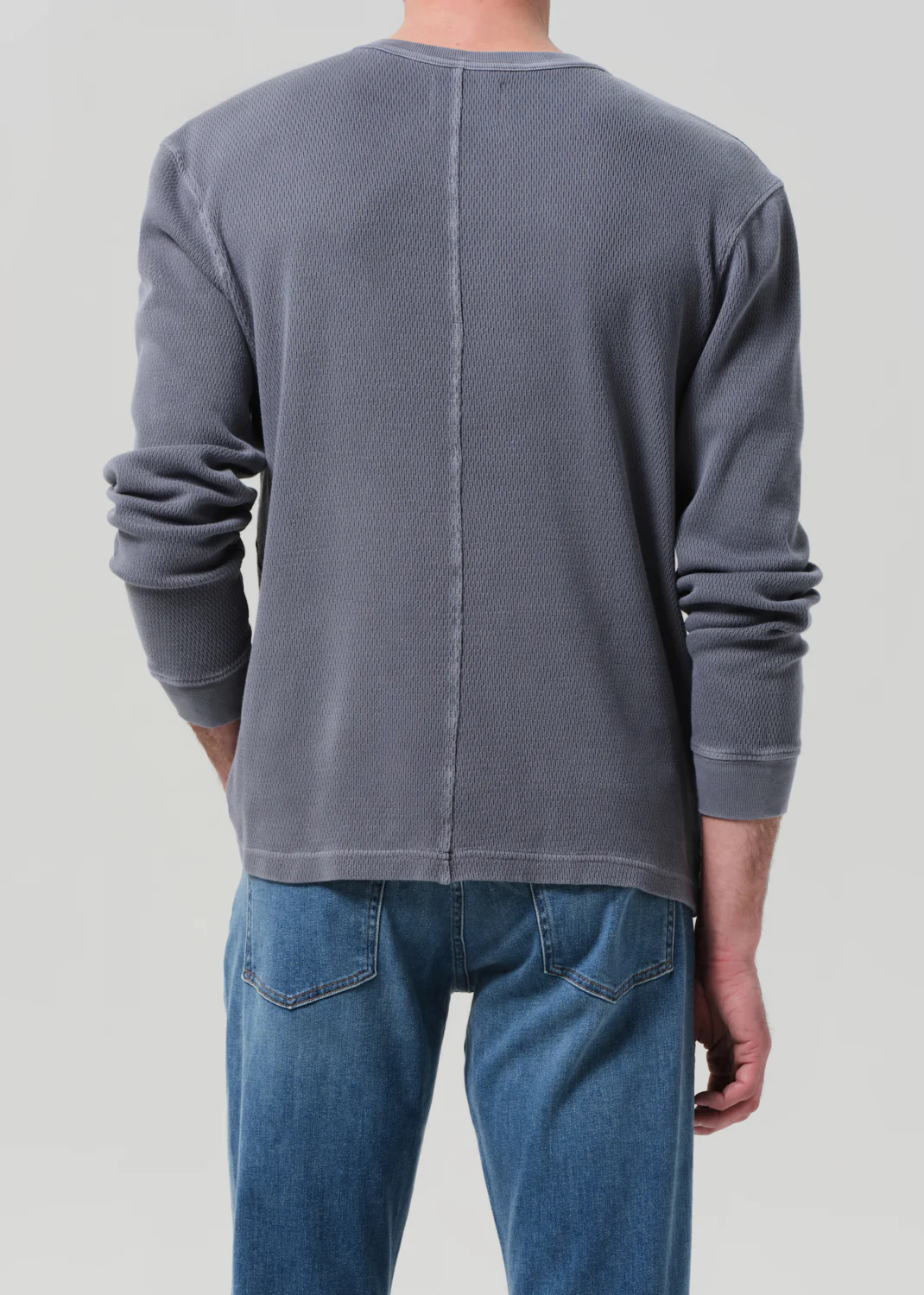 Waffle Crewneck in Grey - Image 3