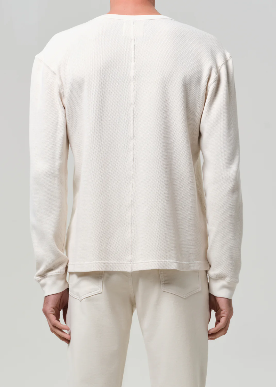 Waffle Crewneck in Plaster - Image 3