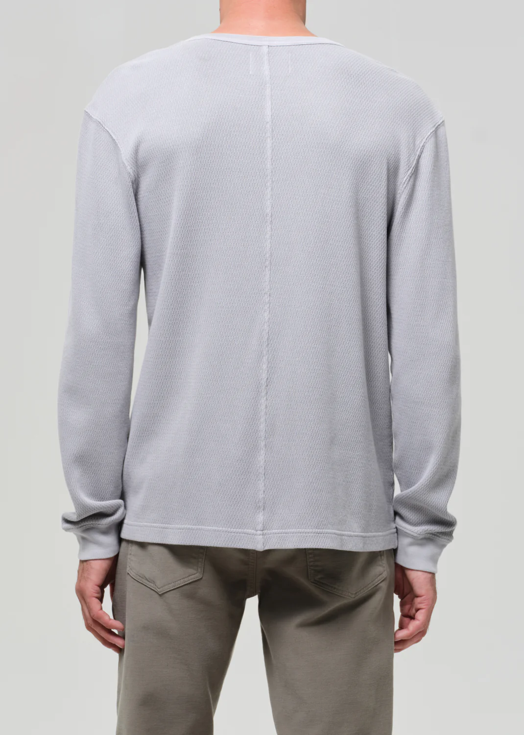 Waffle Crewneck in Stone Grey - Image 4